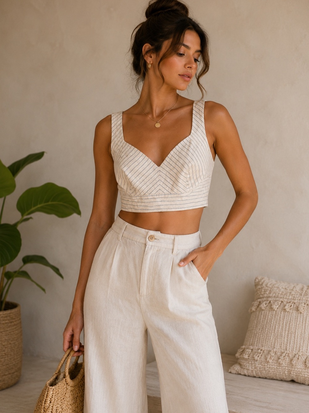 H&M limited edition Party perfect Silver Crop Top